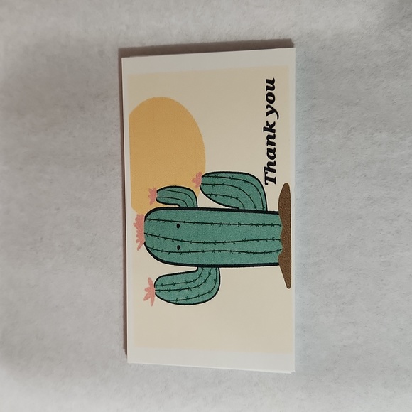 Cactus Business Thank You Card 50 Count - Picture 3 of 5